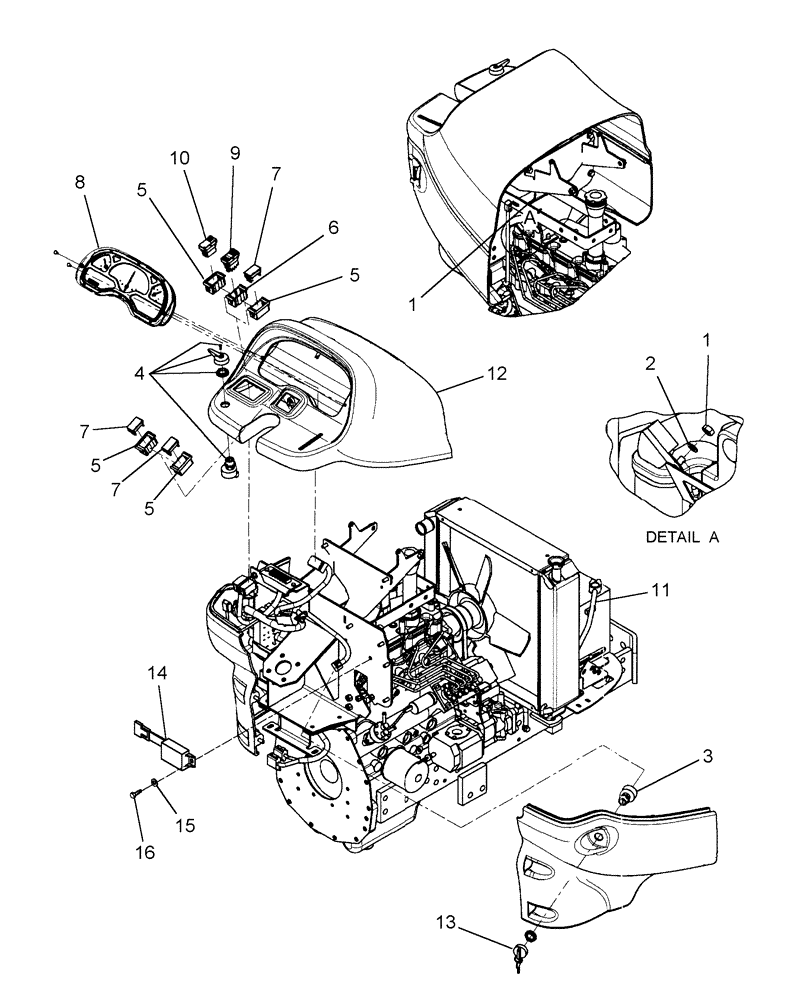 Схема запчастей Case IH DX45 - (06.03) - MAIN HARNESS (06) - ELECTRICAL SYSTEMS