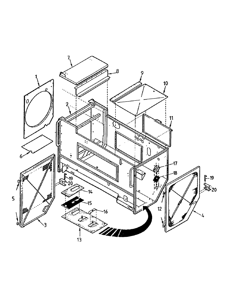 Схема запчастей Case IH 7000 - (C08-00) - ENGINE, COMPARTMENT Engine & Engine Attachments