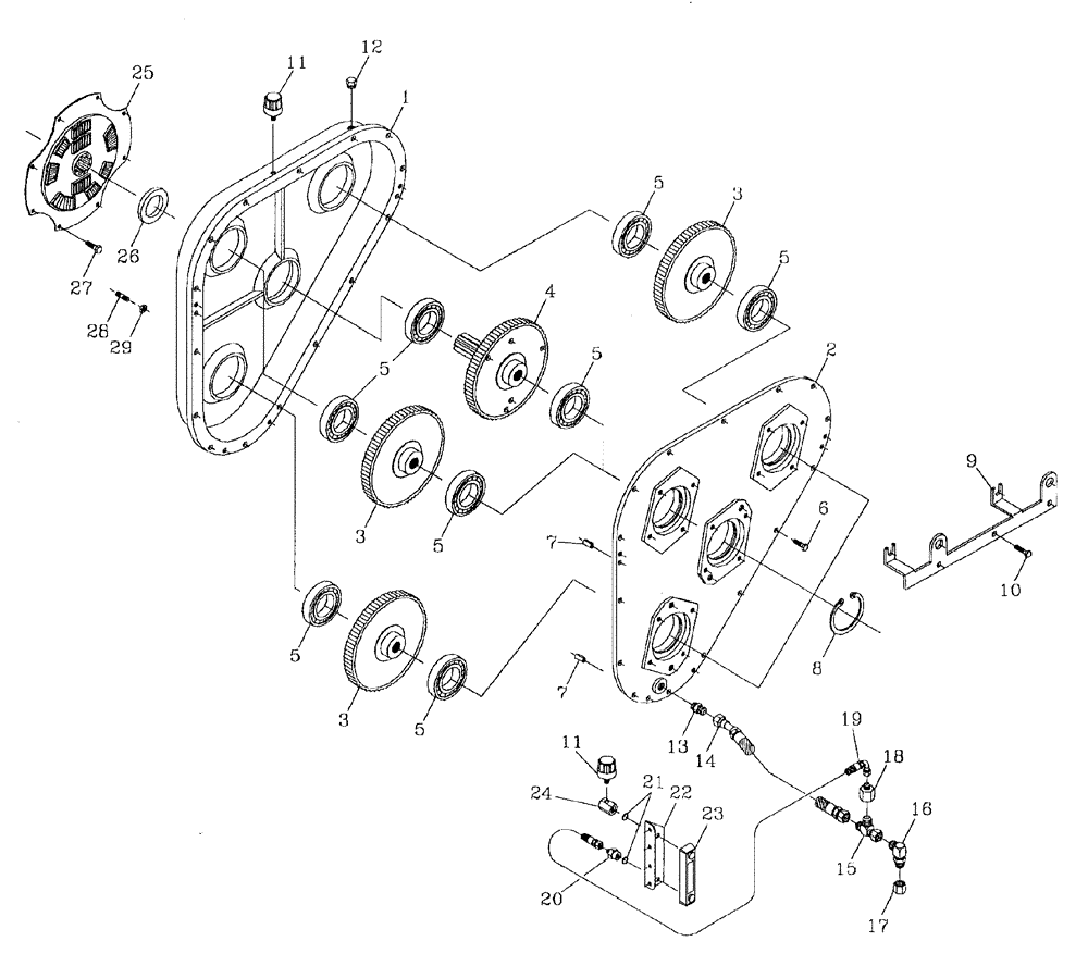 Схема запчастей Case IH 7700 - (C06[01]) - GEARBOX {108} {COMMERCIAL} Engine & Engine Attachments