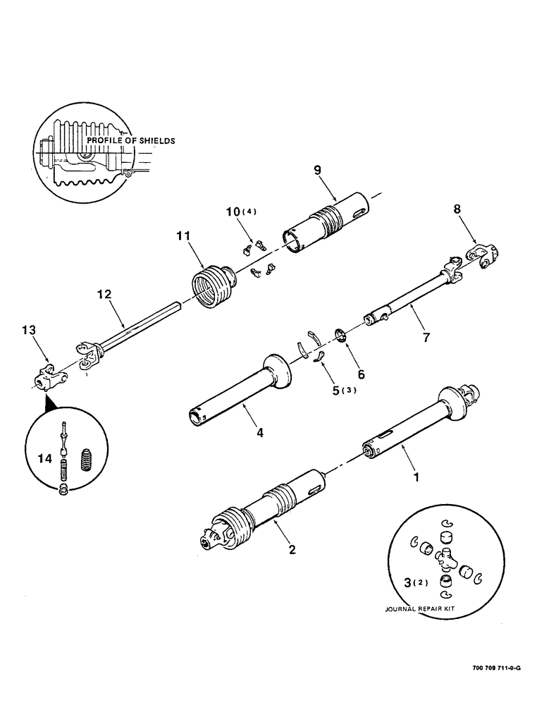 Схема запчастей Case IH 8320 - (2-08) - IMPLEMENT DRIVELINE-PLASTIC SHIELDS, NEAPCO (09) - CHASSIS