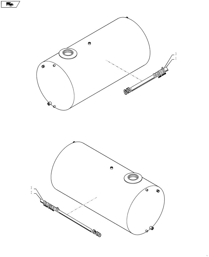Схема запчастей Case IH 610 - (90.108.01) - MODEL DECALS (90) - PLATFORM, CAB, BODYWORK AND DECALS