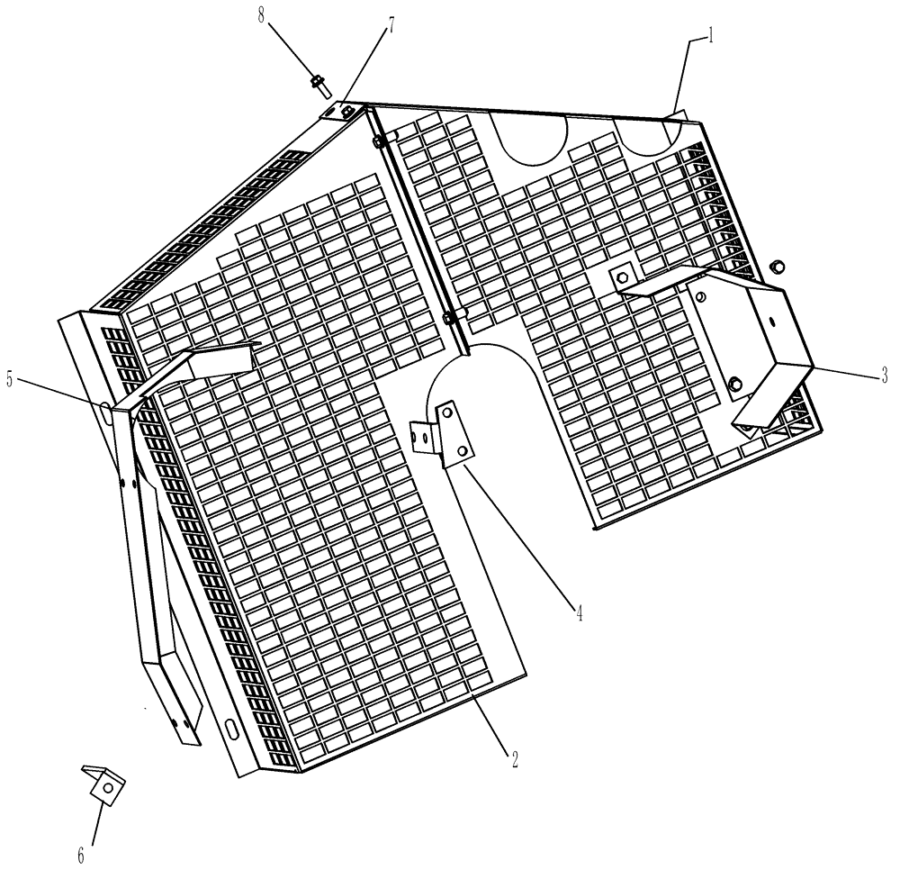 Схема запчастей Case IH P170 - (09-02) - GRILL AND BELT GUARDS (09) - CHASSIS/ATTACHMENTS
