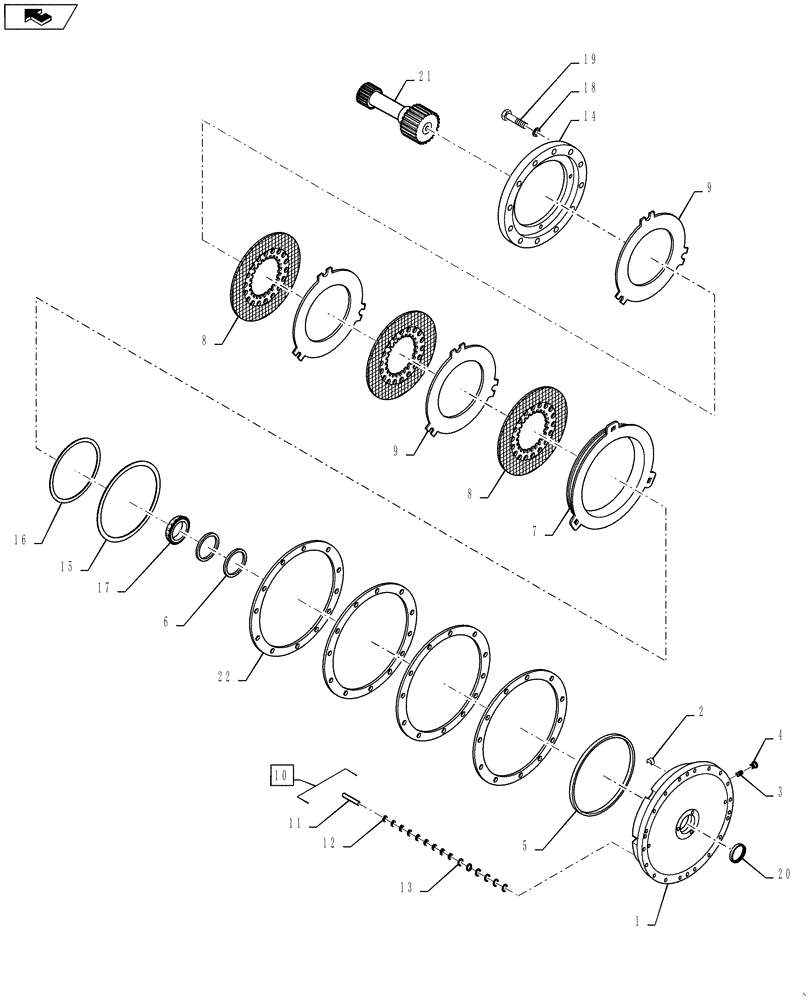 Схема запчастей Case IH STEIGER 500 - (25.100.07) - 450 SERIES AXLE - BRAKE AND RIGHT-HAND CARRIER - STEIGER 500 (25) - FRONT AXLE SYSTEM