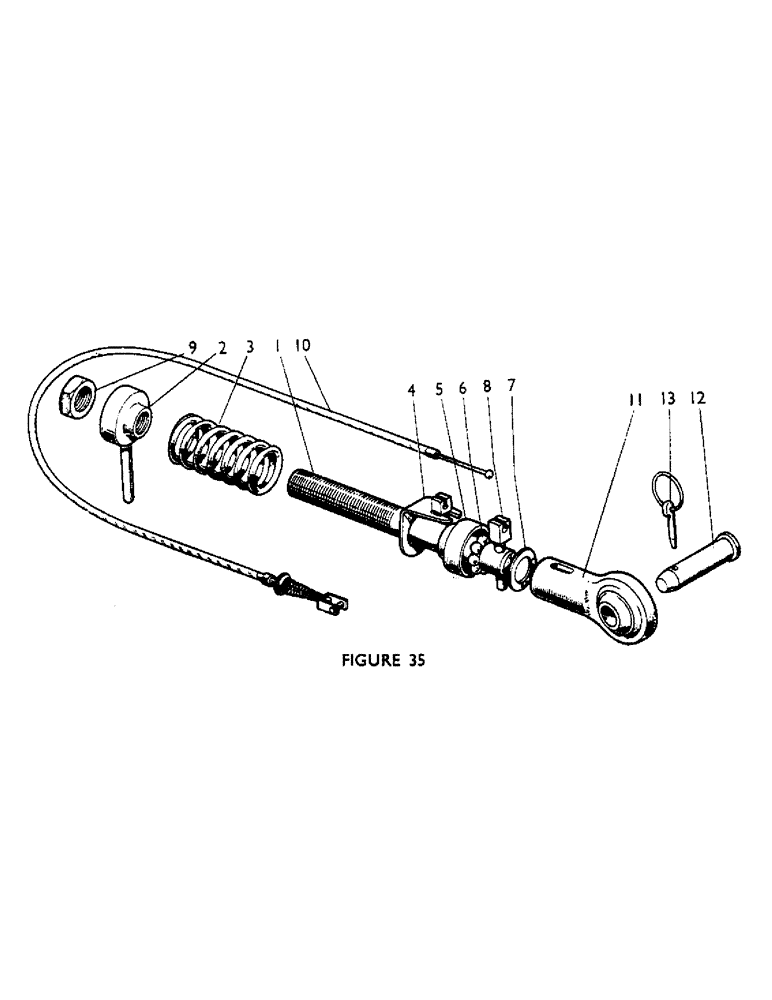 Схема запчастей Case IH 880UE - (54) - UPPER LINK, OVERLOAD RELEASE (U585) 880/UE, (U586) 880/UF, (OPTIONAL EQUIPMENT) Drawbars & Hitches