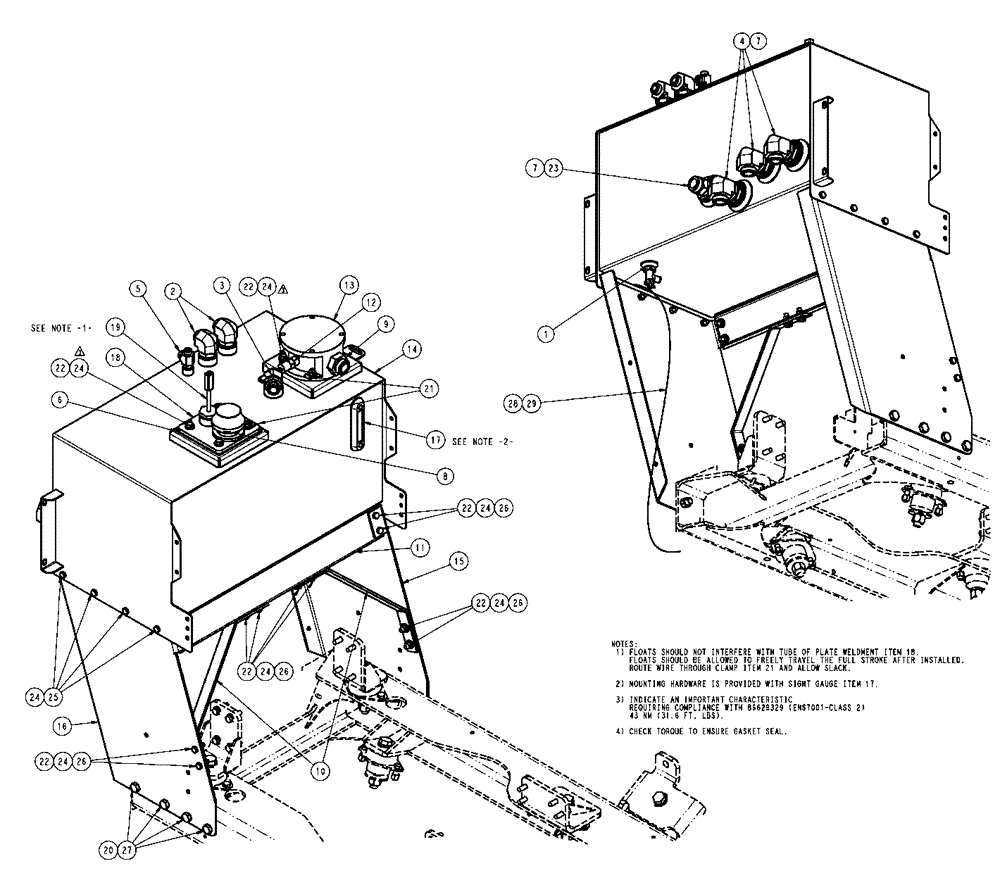 Схема запчастей Case IH SPX4410 - (06-020) - OIL TANK GROUP "SERIAL # Y5T020056 AND LATER" Hydraulic Plumbing