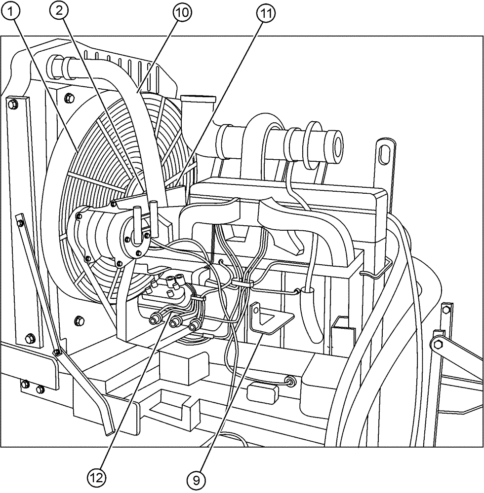 Схема запчастей Case IH SPX2130 - (03-002[01]) - ENGINE PACKAGE (01) - ENGINE