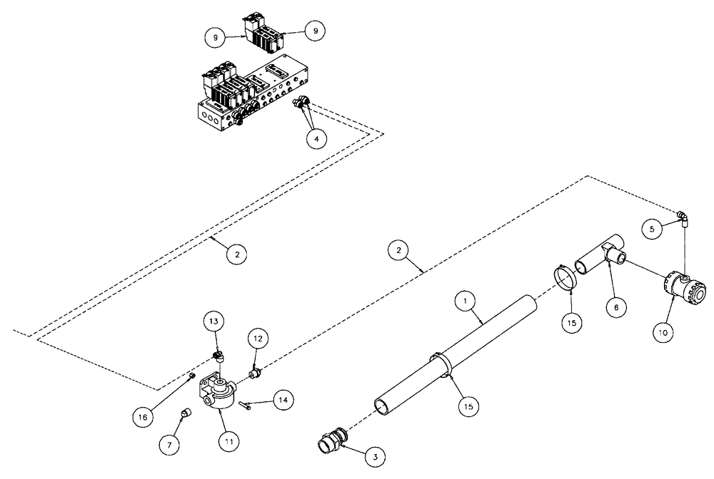 Схема запчастей Case IH FLX610 - (05-031) - FENCE ROW LH/RH GROUP, 2" WET Liquid Plumbing