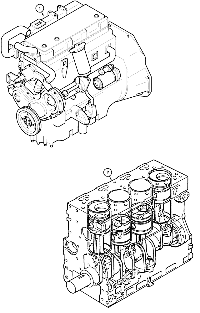 Схема запчастей Case IH C70 - (02-01) - ENGINES (02) - ENGINE