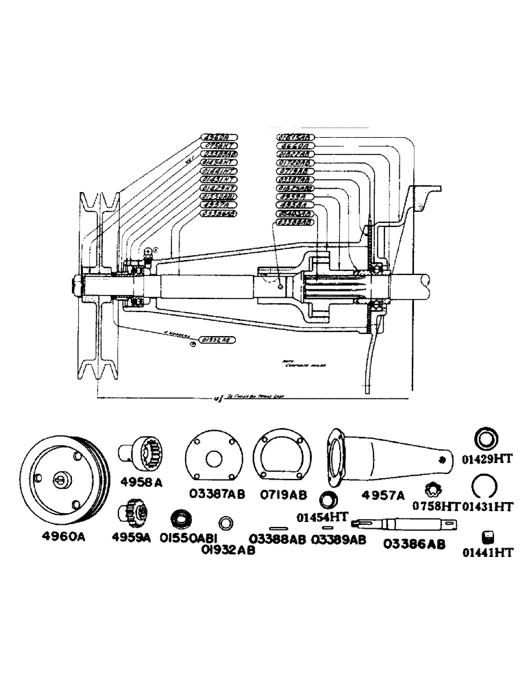 Схема запчастей Case IH DV-SERIES - (150) - EXTENSION TO POWER TAKE OFF, TO BE USED WITH POWER MOTOR, FOR "D" -DO" TRACTORS (06) - POWER TRAIN