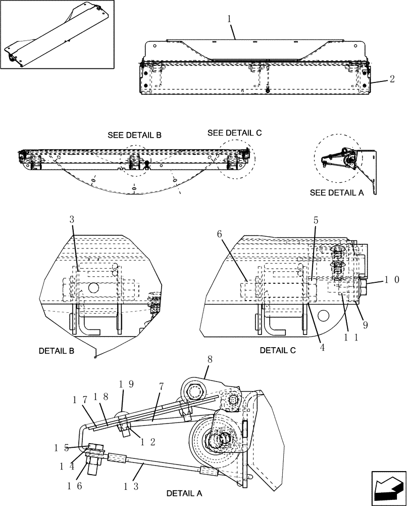 Схема запчастей Case IH 9010 - (88.230.07) - FEEDPLATE (88) - ACCESSORIES