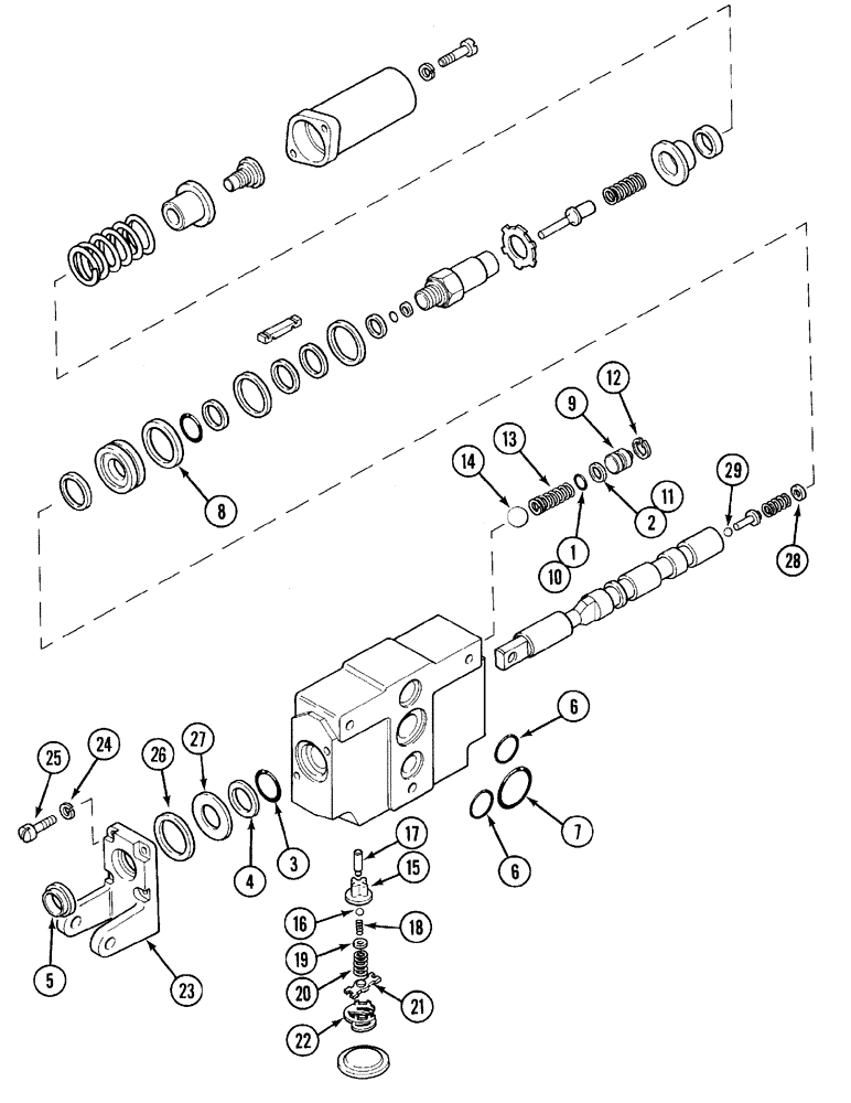Схема запчастей Case IH C50 - (08-16) - AUXILIARY VALVES (08) - HYDRAULICS