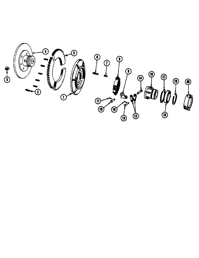 Схема запчастей Case IH 1060 - (090[1]) - CLUTCH (60) - PRODUCT FEEDING