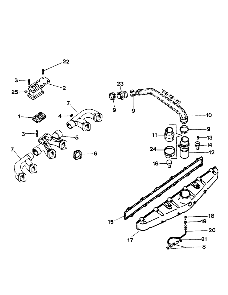 Схема запчастей Case IH D-155 - (14-09) - MANIFOLDS 