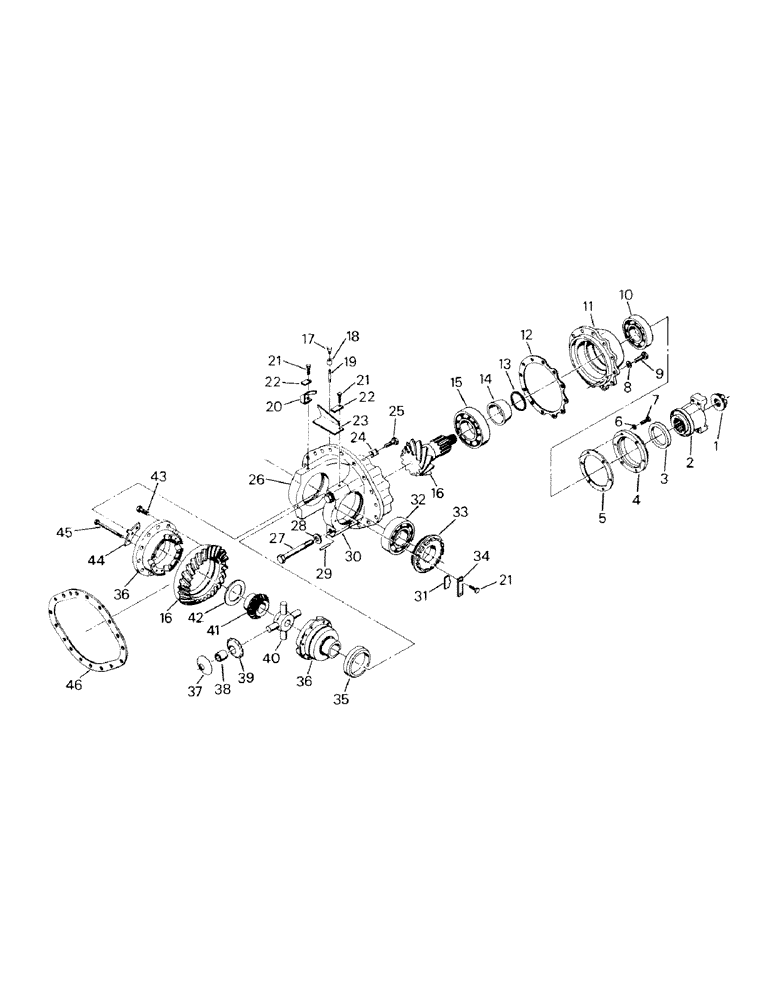 Схема запчастей Case IH SM-325 - (04-57C) - DIFFERENTIAL AND CARRIER ASSEMBLY, K598.60/70, ASN 3961 (04) - Drive Train