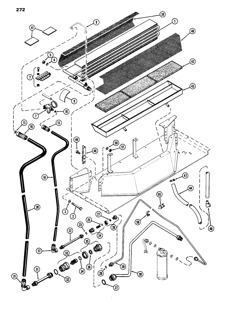 Схема запчастей Case IH 1070 - (272) - CAB, PLENUM, W/AIR CONDITIONER, BETTENDORF (09) - CHASSIS/ATTACHMENTS