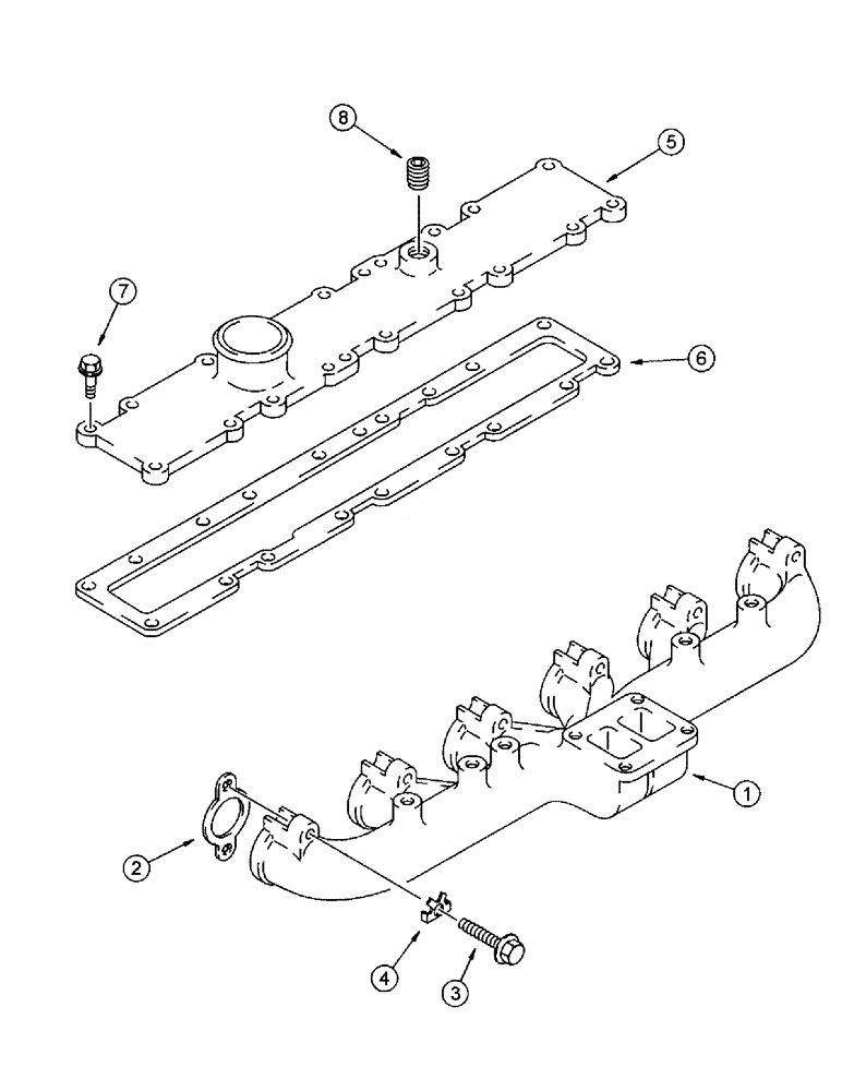 Схема запчастей Case IH 8920 - (2-024) - MANIFOLDS, 6T-830 EMISSIONS CERTIFIED ENGINE, EXHAUST AND INTAKE (02) - ENGINE