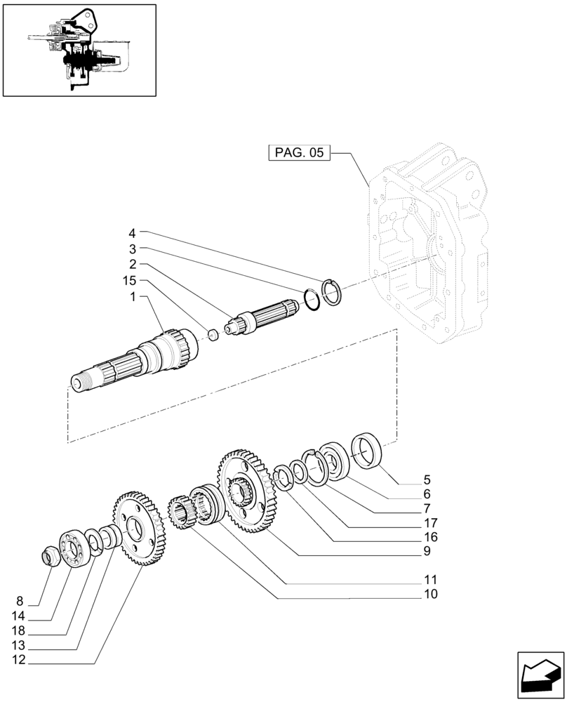 Схема запчастей Case IH PUMA 165 - (1.80.1[01]) - POWER TAKE-OFF 540E/1000 RPM (07) - HYDRAULIC SYSTEM