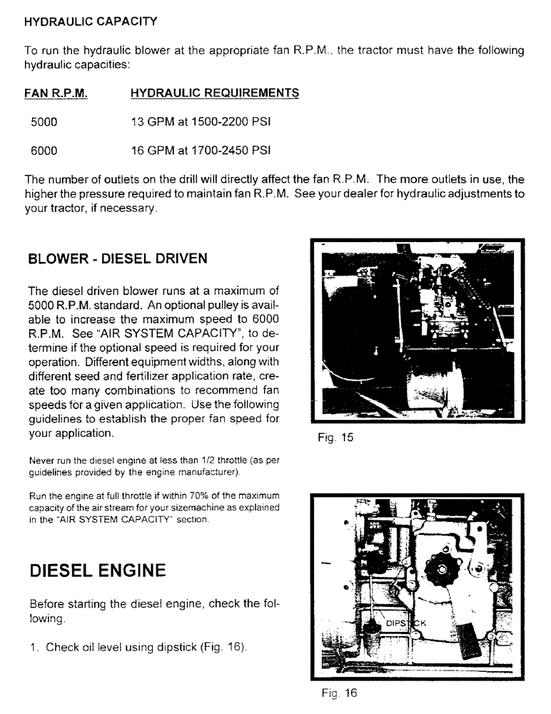 Схема запчастей Case IH 2400 - (B08) - BLOWER, CONTINUED, DIESEL ENGINE 