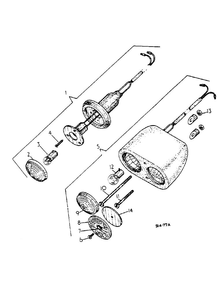 Схема запчастей Case IH 454 - (08-32) - FENDER WIRING AND LIGHTS, TRACTORS WITH FLAT TOP FENDERS, UP TO 454/100569, UP TO 2400/100081 (06) - ELECTRICAL