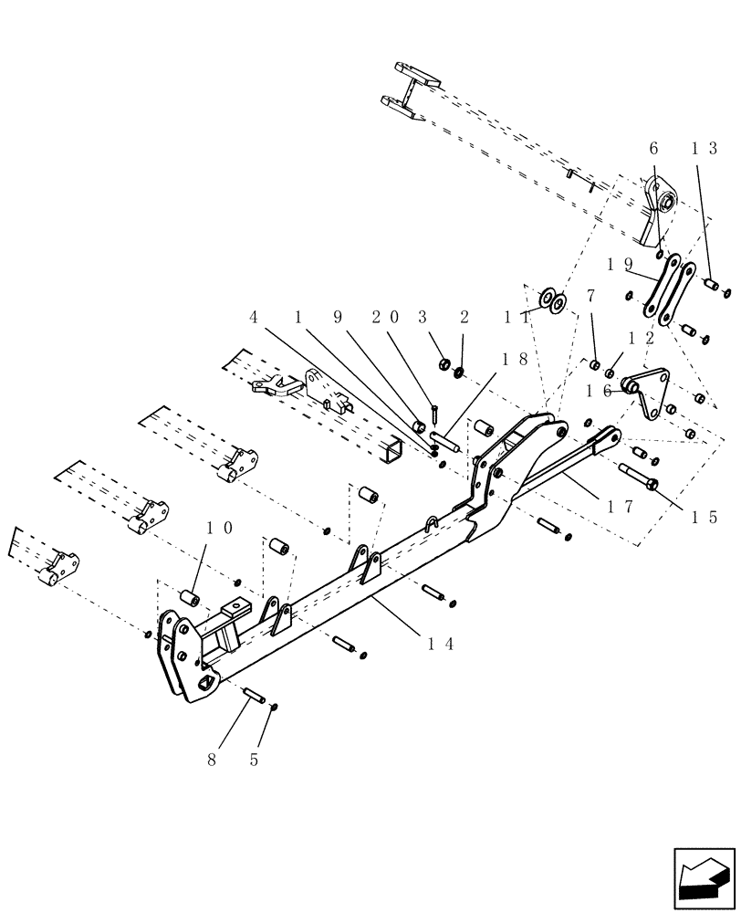 Схема запчастей Case IH ATX400 - (1.180.1) - WING BEAM (12) - FRAME