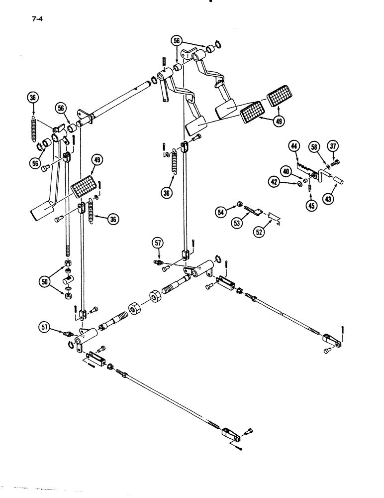 Схема запчастей Case IH 1140 - (7-04) - BRAKE AND CLUTCH CONTROLS (07) - BRAKES