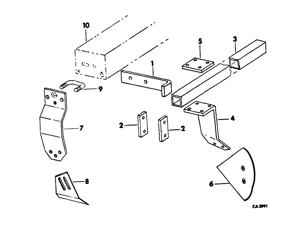 Схема запчастей Case IH 660 - (AF-09) - SCRAPER ATTACHMENT 