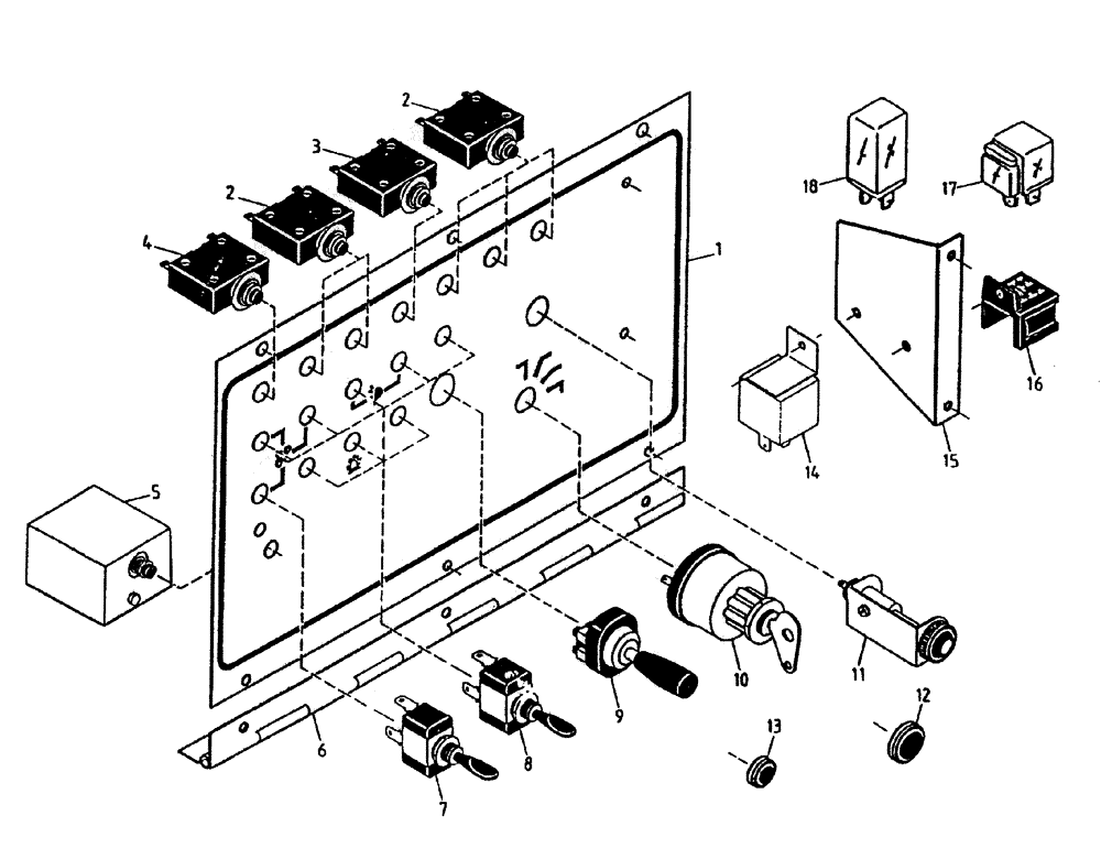 Схема запчастей Case IH 7000 - (A05-26) - DASH PANEL, SERIAL #7908 AND ONWARDS Mainframe & Functioning Components