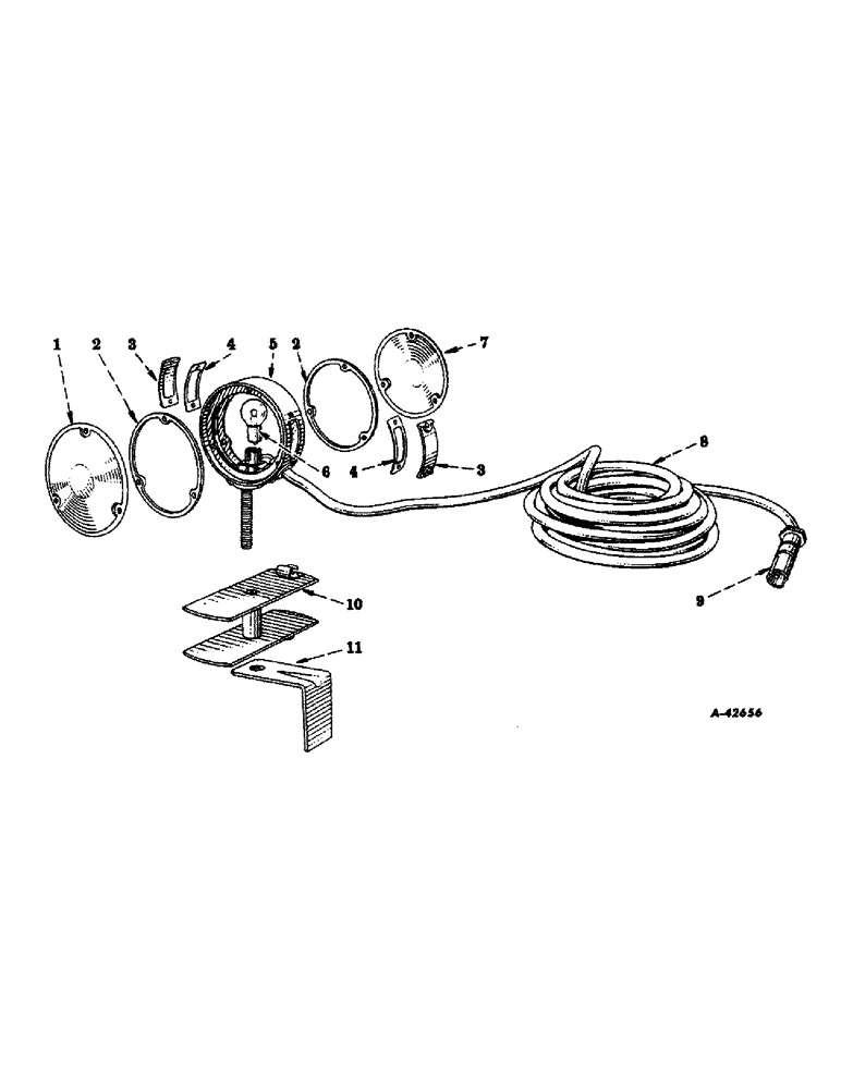 Схема запчастей Case IH 450-SERIES - (136) - ELECTRICAL SYSTEM, CARBURETED ENGINE, SAFETY LIGHT, FOR TRACTORS EQUIPPED W/SAFETY LIGHT PACKAGE (06) - ELECTRICAL SYSTEMS