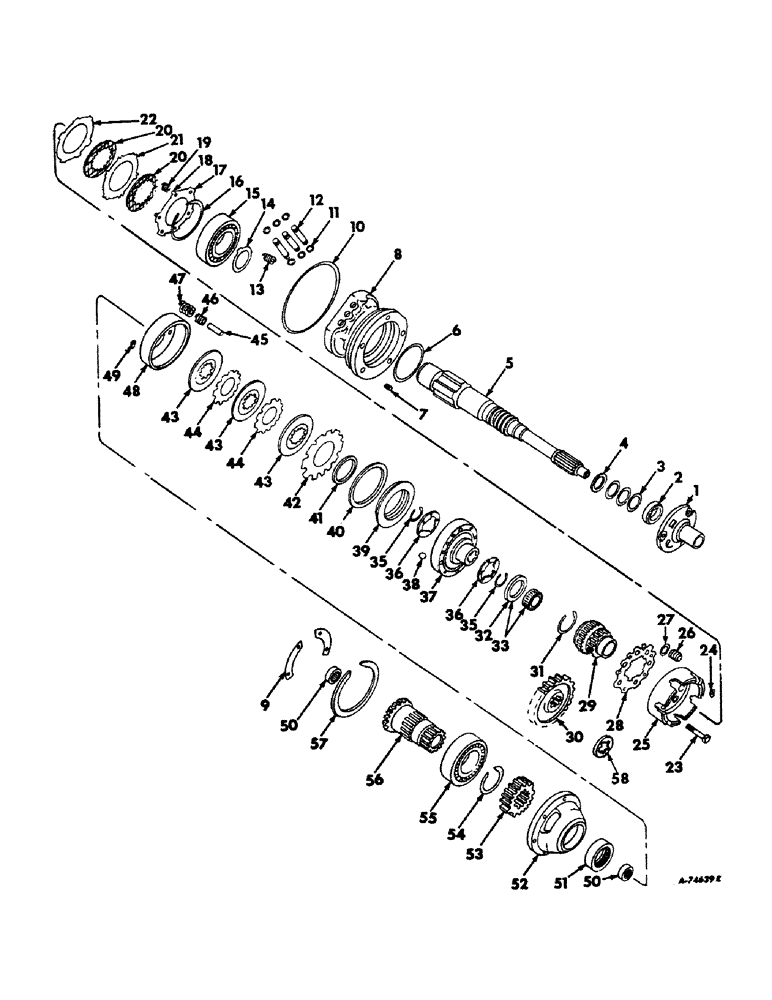 Схема запчастей Case IH 886 - (07-41) - DRIVE TRAIN, TORQUE AMPLIFIER, GEAR DRIVE MODELS (04) - Drive Train