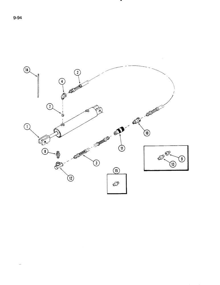 Схема запчастей Case IH 60FS - (9-094) - LIFT HYDRAULICS, 60FS MOWER (03) - CHASSIS/MOUNTED EQUIPMENT
