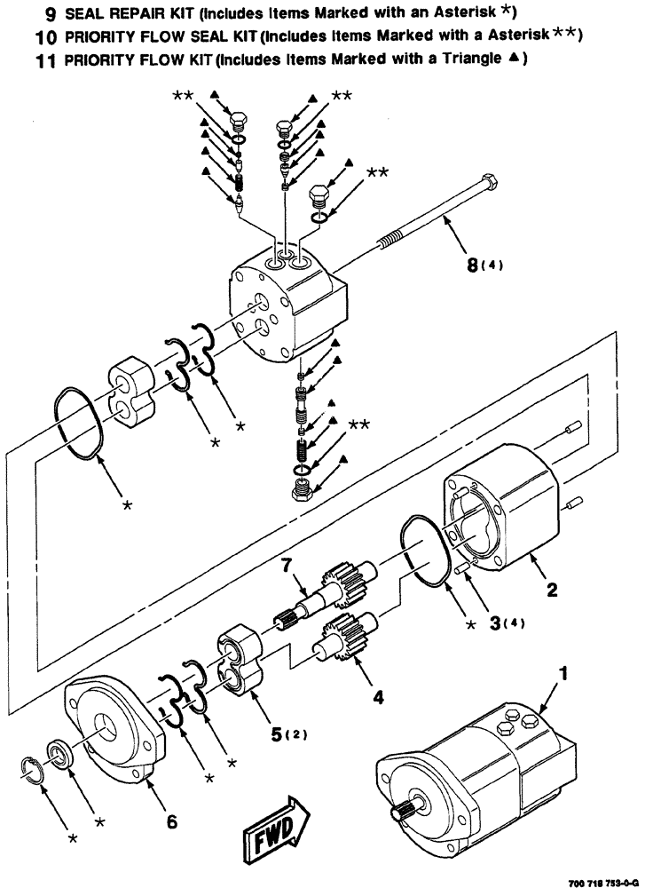 Схема запчастей Case IH 8860HP - (08-08) - HYDRAULIC GEAR PUMP ASSEMBLY (35) - HYDRAULIC SYSTEMS