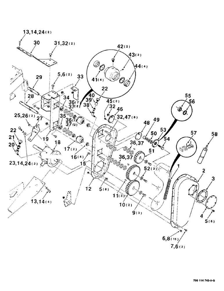 Схема запчастей Case IH 8380 - (2-06) - CHAINBOX ASSEMBLY, 700114743 CHAINBOX ASSEMBLY COMPLETE (09) - CHASSIS