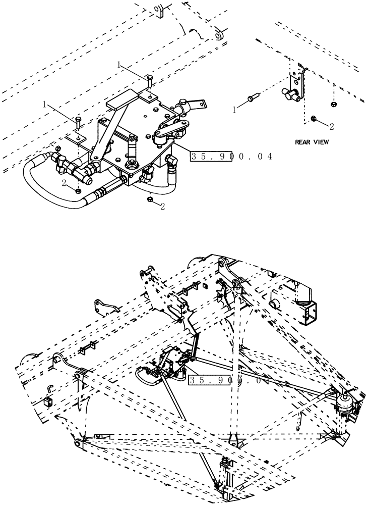 Схема запчастей Case IH 700 - (35.900.03) - HYDRAULIC, PLATE ASSEMBLY - MOUNTING (35) - HYDRAULIC SYSTEMS