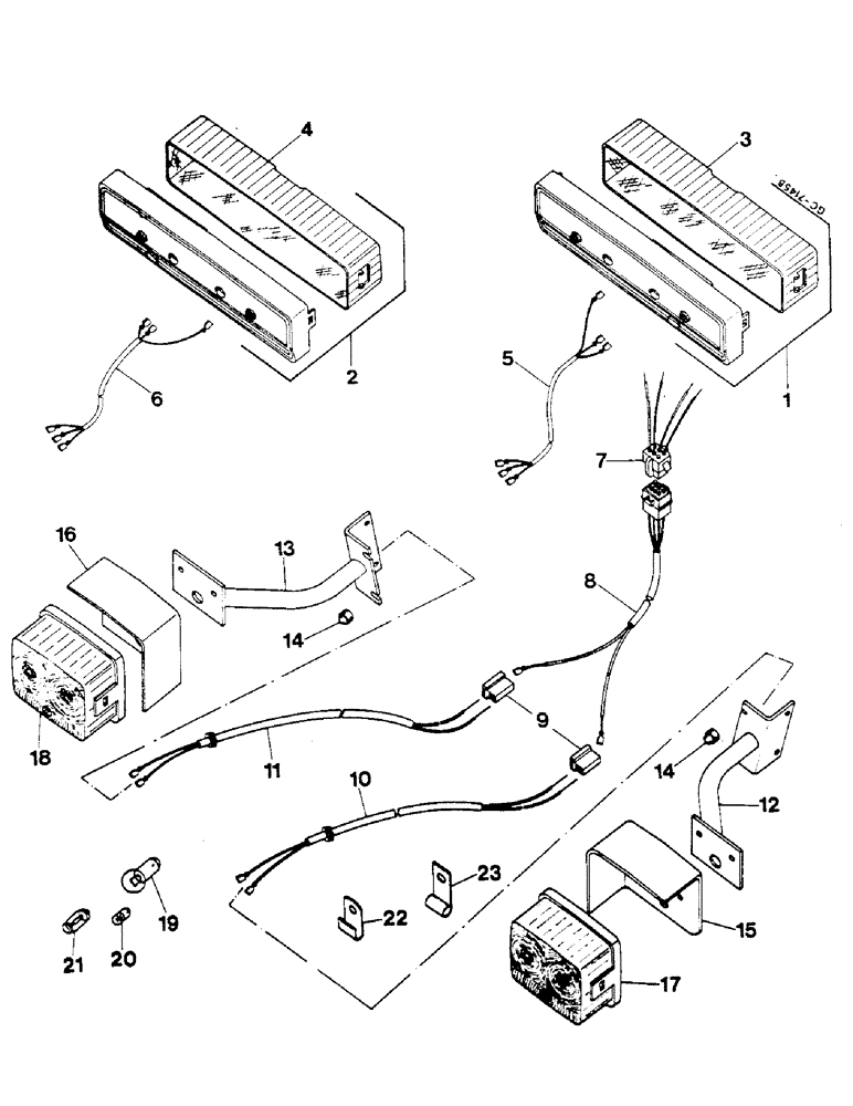 Схема запчастей Case IH 844S - (08-22) - FLASH LAMPS (06) - ELECTRICAL