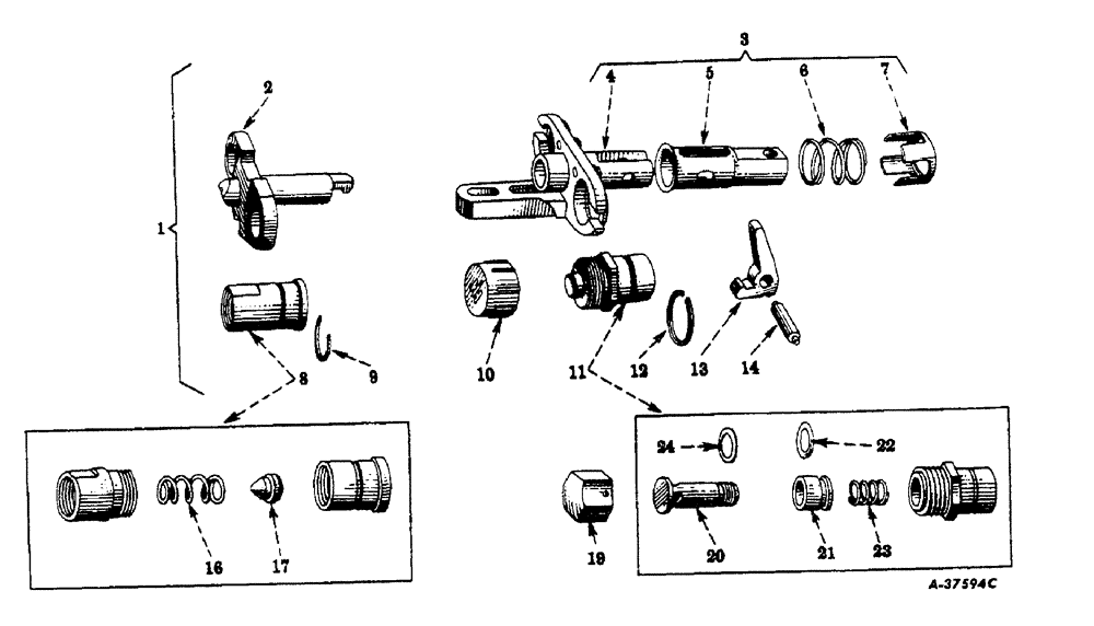 Схема запчастей Case IH 210 - (N-10) - BREAK-AWAY COUPLING, TRACTOR WITH 1/2 IN. PIPE THREAD HYDRAULIC OUTLETS 