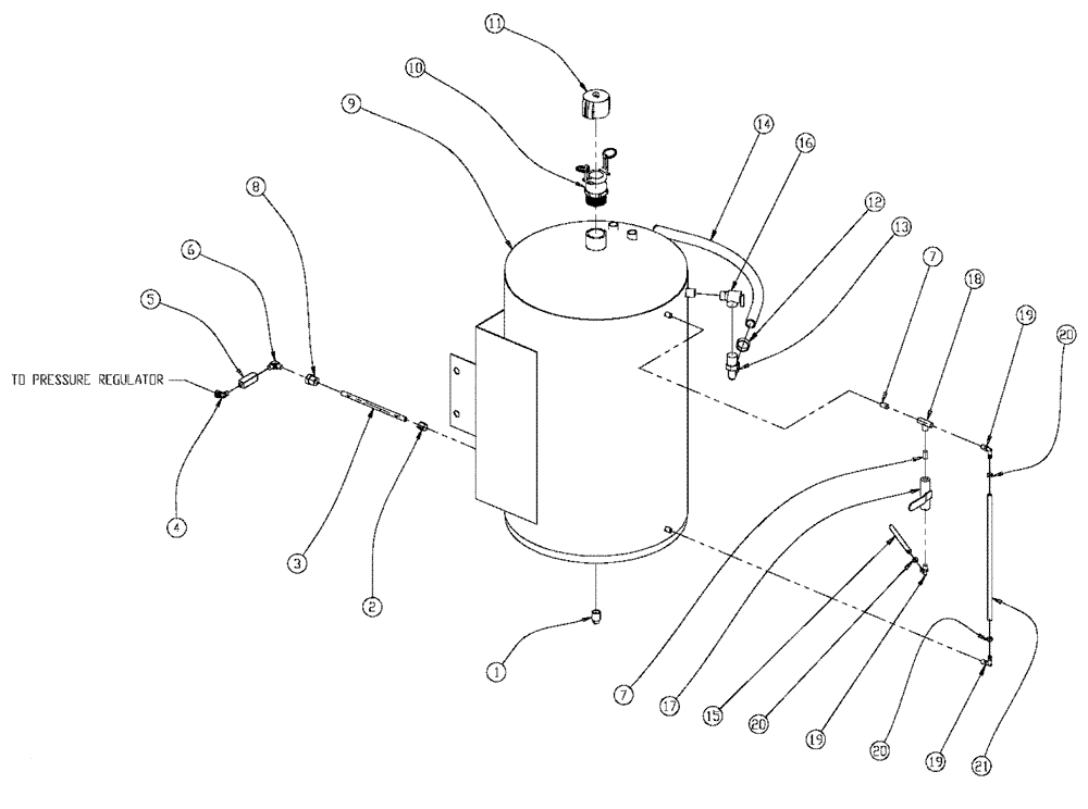 Схема запчастей Case IH 4300 - (10-009) - FOAM TANK Options