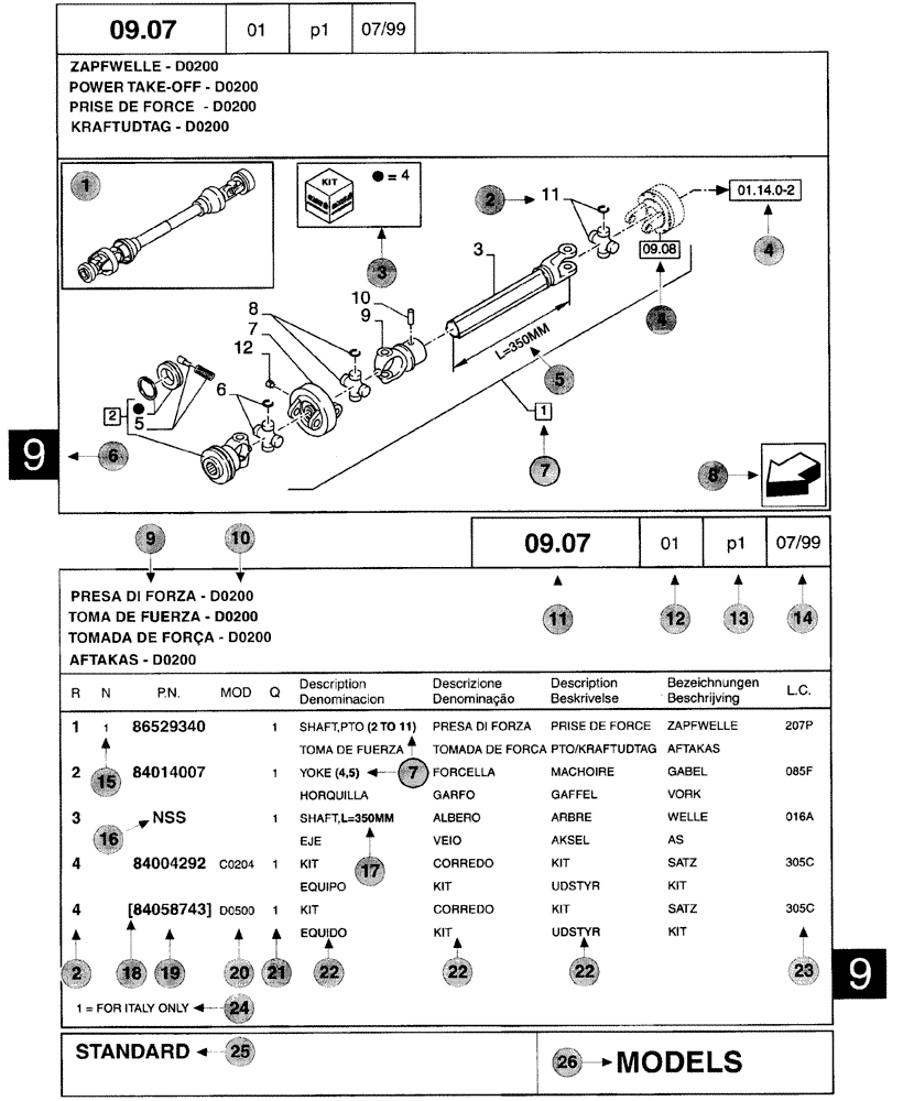 Схема запчастей Case IH C55 - (0.04[07]) - NOTES FOR CONSULTING (00) - PICTORIAL INDEX