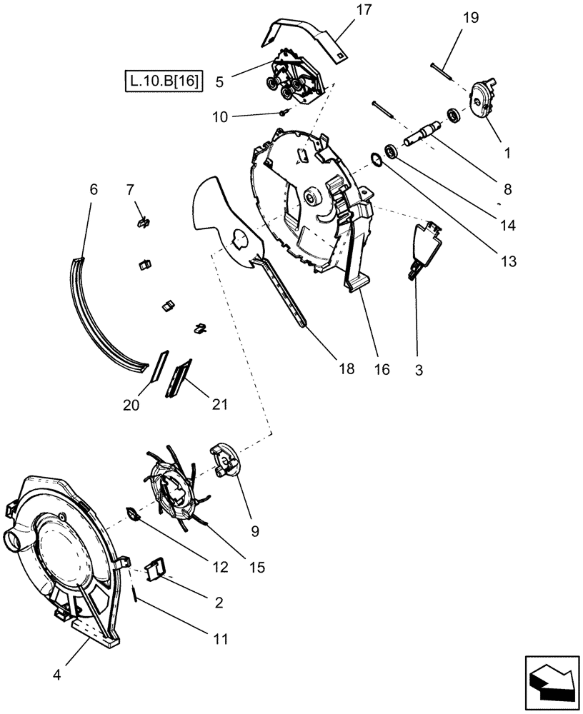Схема запчастей Case IH 1200 - (L.10.B[14]) - SEED METER ASSEMBLY (ASN CBJ0001597) L - Field Processing