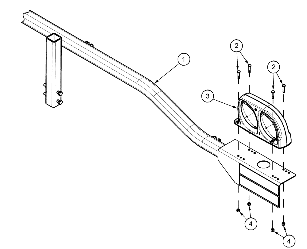 Схема запчастей Case IH 370 TRUE-TANDEM - (55.404.02) - DOUBLE AMBER LIGHT (55) - ELECTRICAL SYSTEMS