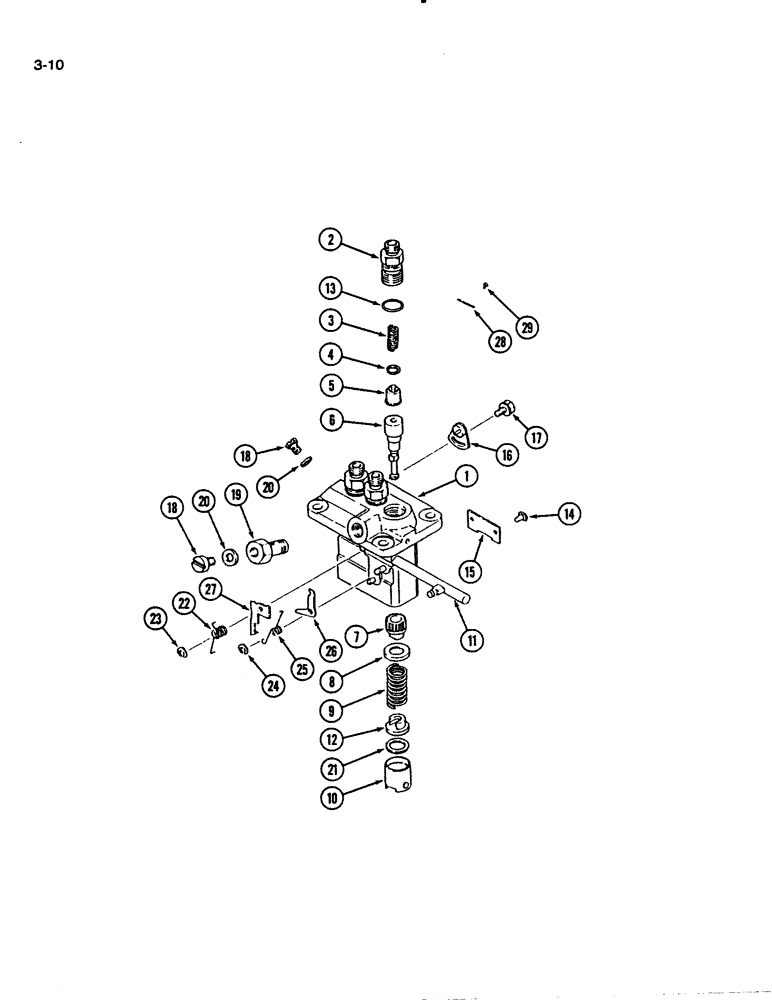Схема запчастей Case IH 1140 - (3-10) - FUEL INJECTION PUMP, 1140 TRACTOR (03) - FUEL SYSTEM