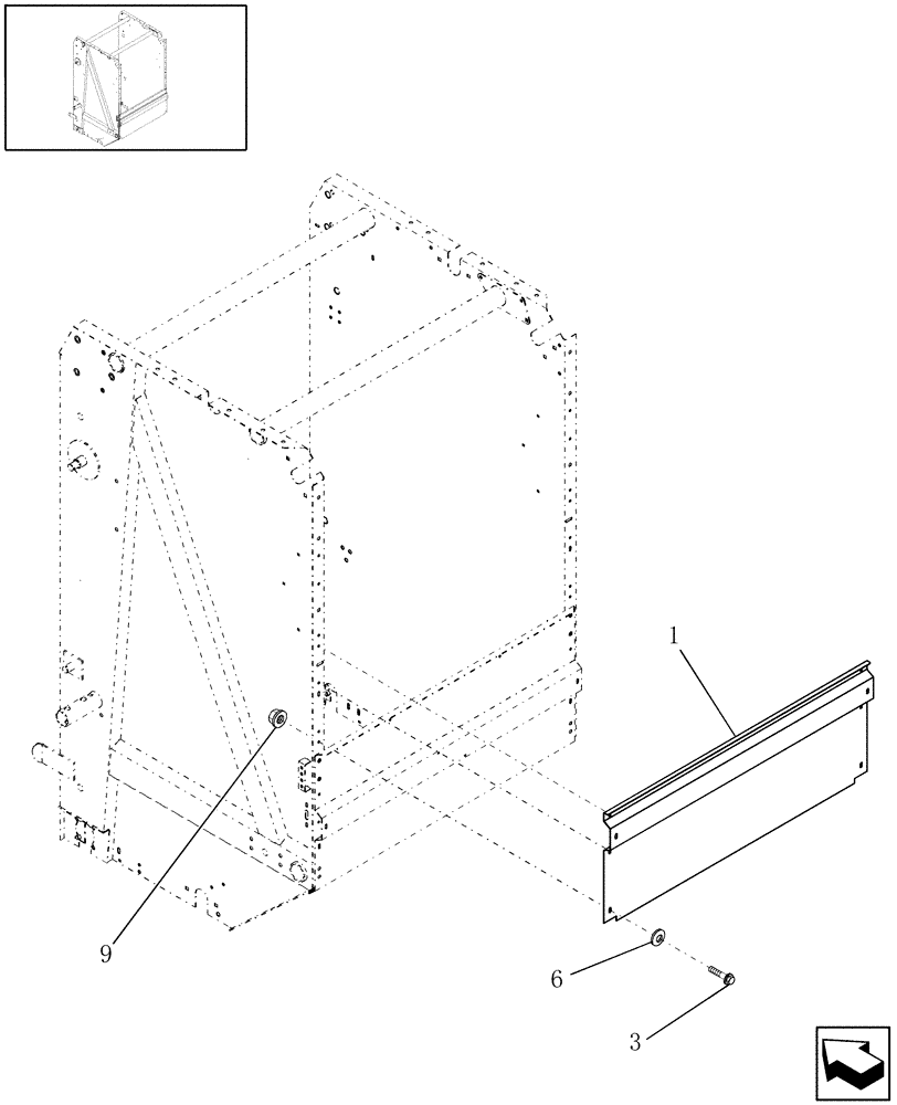 Схема запчастей Case IH RBX462 - (08.48) - SHIELDS, REAR PANEL, EUROPE & R.O.W. (08) - SHEET METAL/DECALS