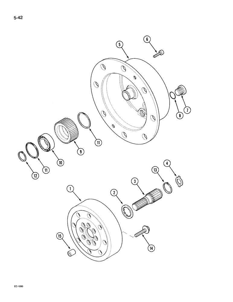 Схема запчастей Case IH 395 - (5-042) - MECHANICAL FRONT DRIVE "ZF", PLANETARY DRIVE, APL-330 (05) - STEERING
