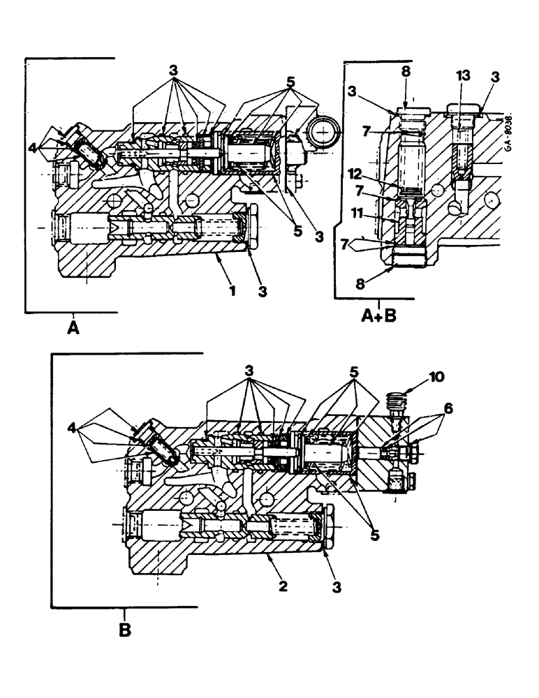 Схема запчастей Case IH 744 - (2I14) - BRAKE VALVE (07) - HYDRAULICS