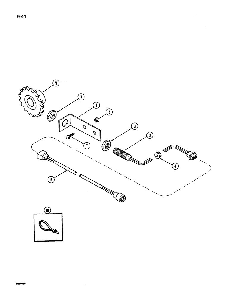 Схема запчастей Case IH 1010 - (9-044) - REEL SPEED TO GROUND SPEED PICKUP, 1420, 1440, 1460 AND 1480 COMBINE (58) - ATTACHMENTS/HEADERS
