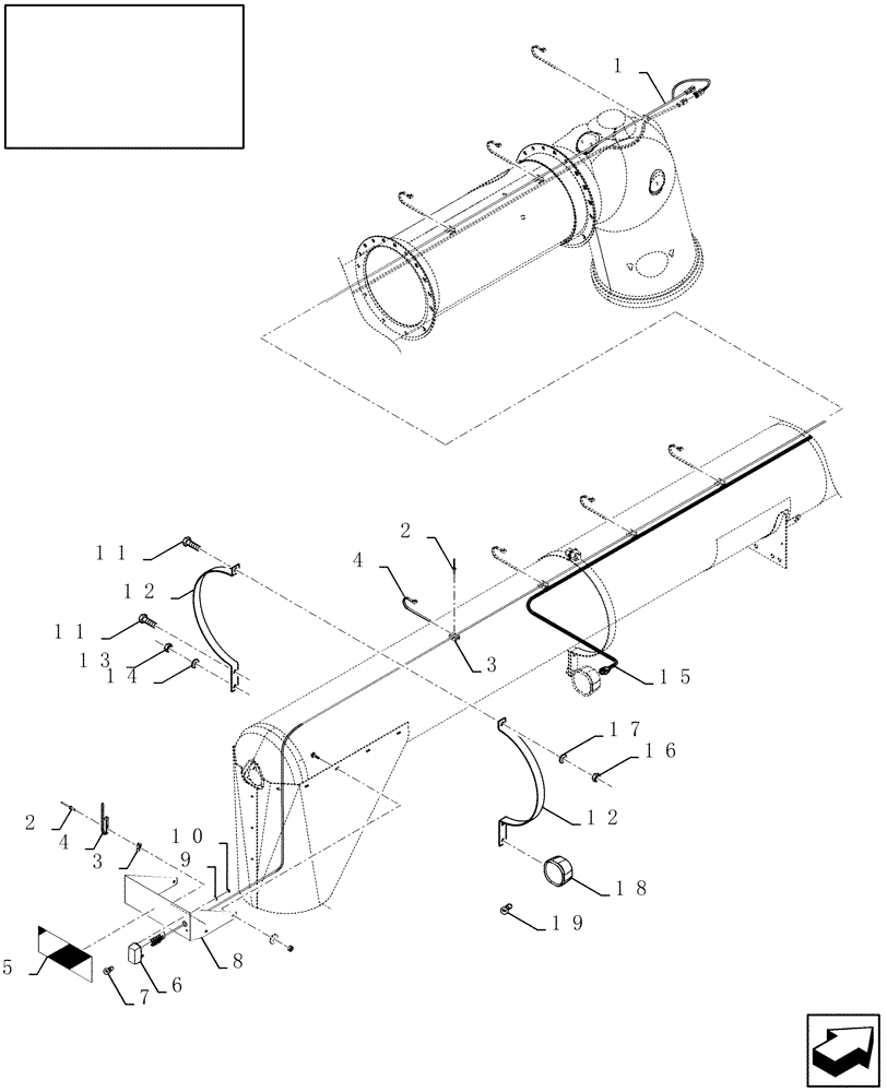Схема запчастей Case IH AFX8010 - (E.60.A.02[4]) - SIGNAL PLATES FOR UNLOADING TUBE E - Body and Structure