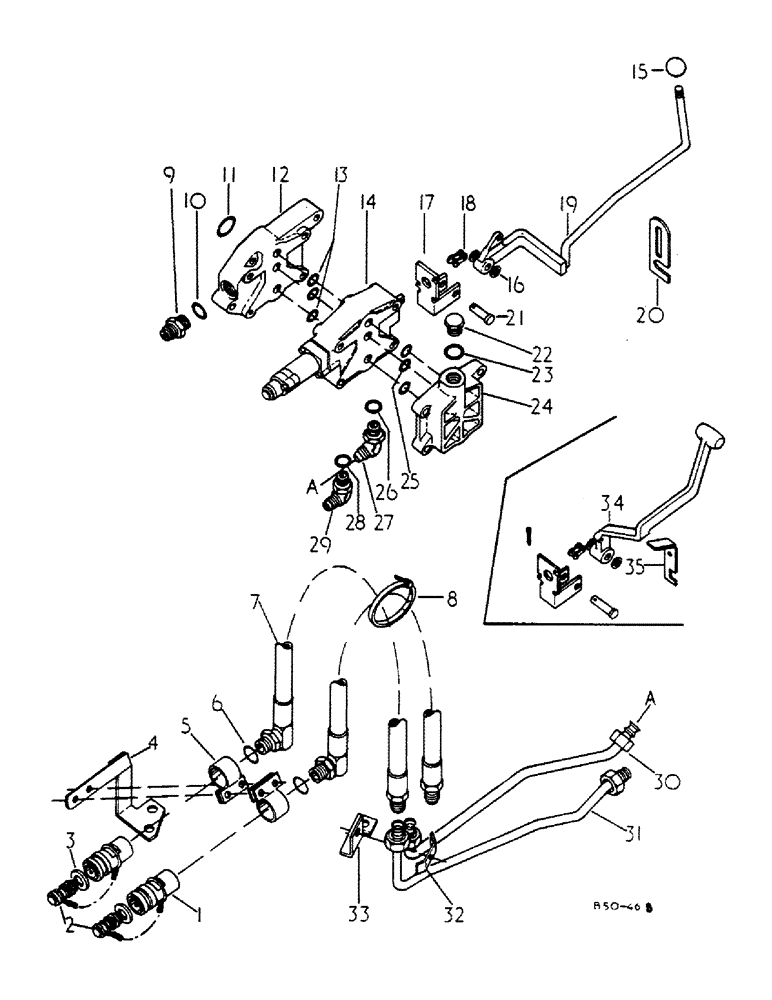 Схема запчастей Case IH 784 - (10-08) - HYDRAULICS, AUXILIARY VALVES, SINGLE (07) - HYDRAULICS