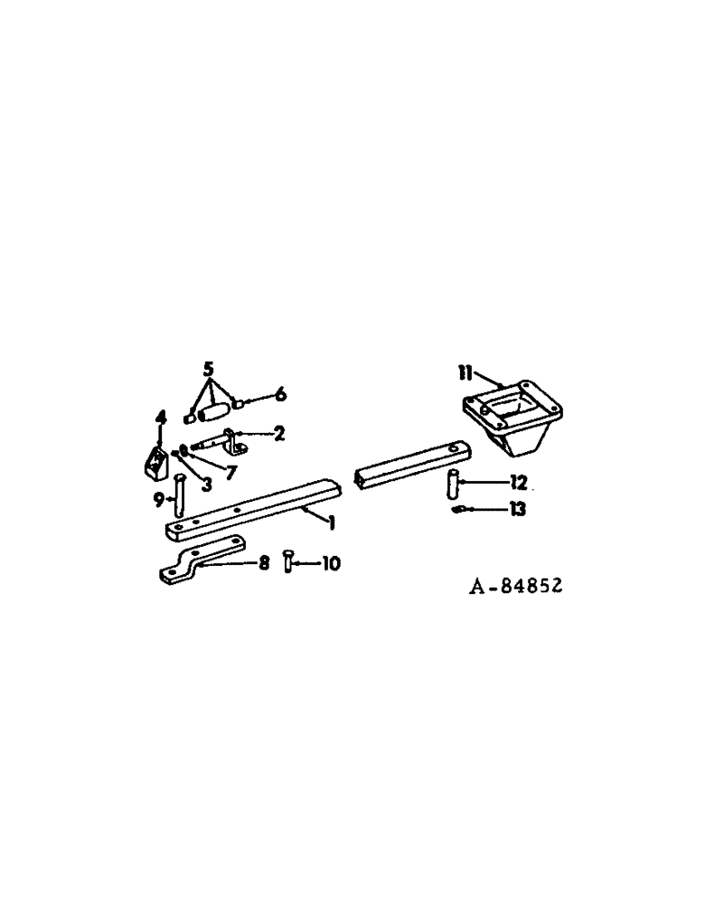 Схема запчастей Case IH 3488 - (09-02[A]) - FRAME, HEAVY DUTY SWINGING DRAWBAR PART OF FIXED NON-ADJUSTABLE DRAWBAR ATT (12) - FRAME