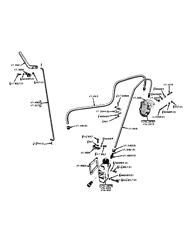 Схема запчастей Case IH VAI-SERIES - (099) - HYDRAULIC PUMP AND LINES WITH SINGLE CONTROL, TRACTORS AFTER NO. 5159894 (08) - HYDRAULICS