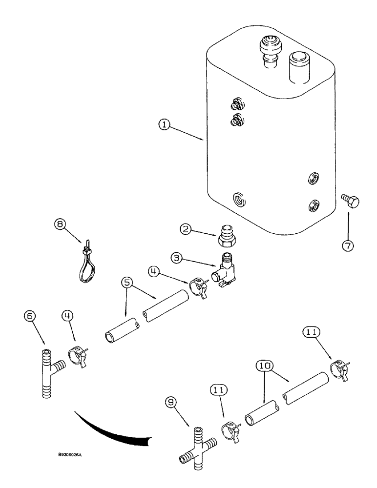 Схема запчастей Case IH 1644 - (8-04) - HYDRAULIC RESERVOIR DRAIN (07) - HYDRAULICS