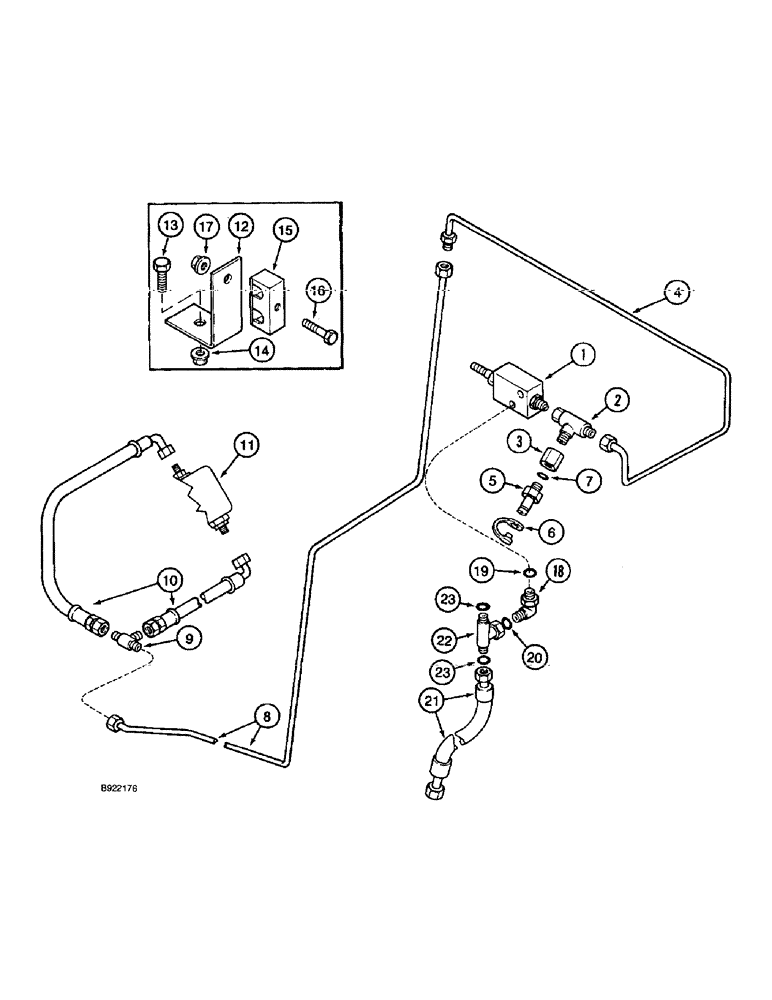 Схема запчастей Case IH 1688 - (6-16) - FOOT-N-INCH VALVE SYSTEM (03) - POWER TRAIN